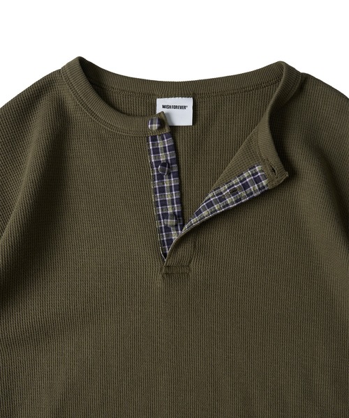 4color / 3size 】BICOLOR CHECK DESIGN THERMAL T/バイカラーチェック