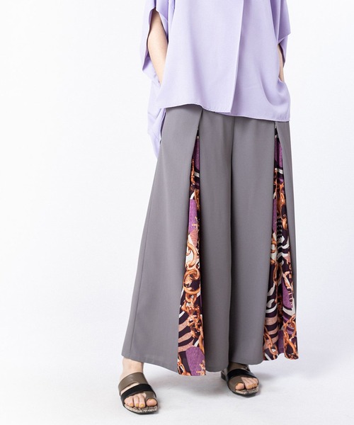 OSMOSIS(オズモーシス)の「切替タックパンツ(その他パンツ・レディース・ベージュ/ブラック/グレー・ONE SIZE)」の3枚目の写真