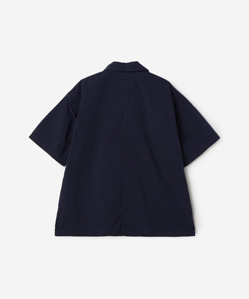 DANTON（ダントン）の「DANTON | コットンブロード 半袖カバーオールシャツ MEN（シャツ/ブラウス・メンズ・ネイビー/ベージュ・40/42）」の4枚目の写真
