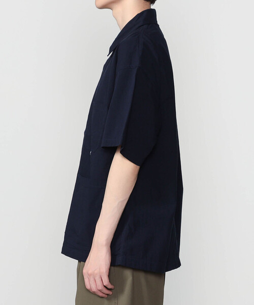DANTON（ダントン）の「DANTON | コットンブロード 半袖カバーオールシャツ MEN（シャツ/ブラウス・メンズ・ネイビー/ベージュ・40/42）」の12枚目の写真
