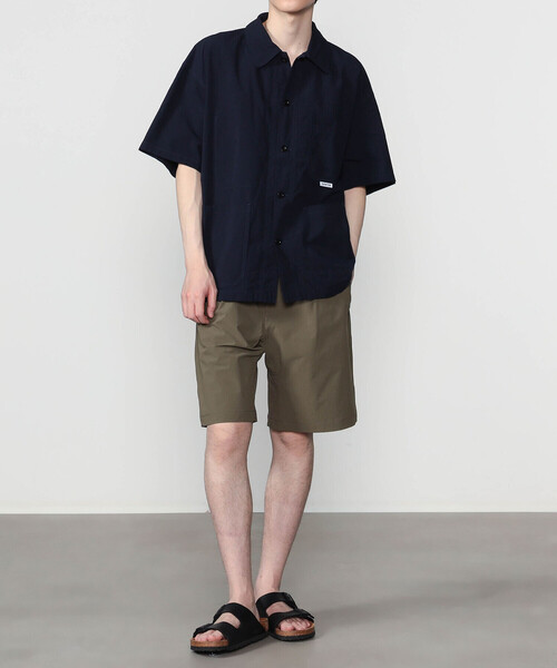 DANTON（ダントン）の「DANTON | コットンブロード 半袖カバーオールシャツ MEN（シャツ/ブラウス・メンズ・ネイビー/ベージュ・40/42）」の14枚目の写真