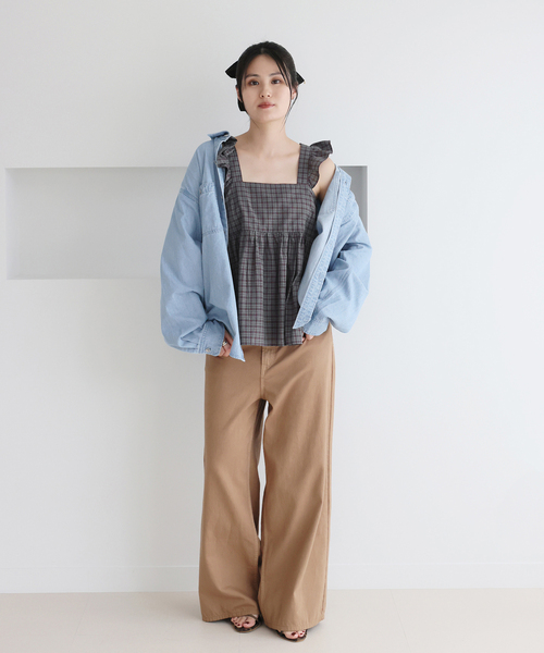 完売　SLOBE IENA ｵｰｼﾊﾞﾙ　シャンブレーシャツ Brooks Brothers × ENGINEERED GARMENTS シャンブレー オーバーサイズ