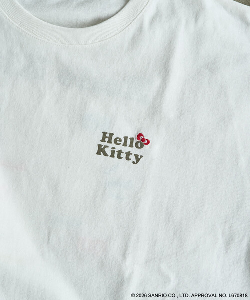 FREAK'S STORE(フリークスストア)の「限定展開 別注/うさぎ姿のHELLO KITTY/バックプリント 半袖 Tシャツ(Tシャツ/カットソー・レディース・オフホワイト/ライトピンク/チャコール・フリ-)」の8枚目の写真