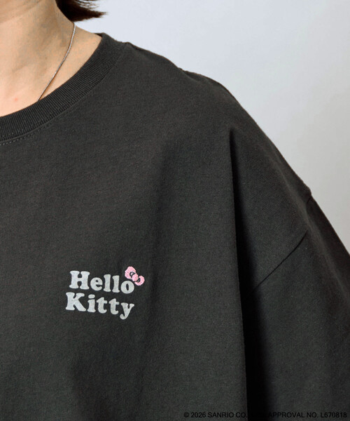 FREAK'S STORE(フリークスストア)の「限定展開 別注/うさぎ姿のHELLO KITTY/バックプリント 半袖 Tシャツ(Tシャツ/カットソー・レディース・オフホワイト/ライトピンク/チャコール・フリ-)」の20枚目の写真