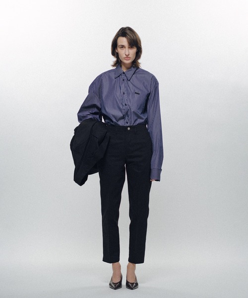 KEISUKEYOSHIDA（ケイスケヨシダ）の「Cotton Twill Slacks Pants（スラックス・レディース・グレー/ブラック/パープル・L/M）」の4枚目の写真