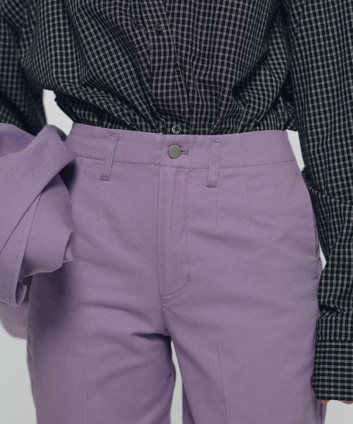 KEISUKEYOSHIDA（ケイスケヨシダ）の「Cotton Twill Slacks Pants（スラックス・レディース・グレー/ブラック/パープル・L/M）」の20枚目の写真