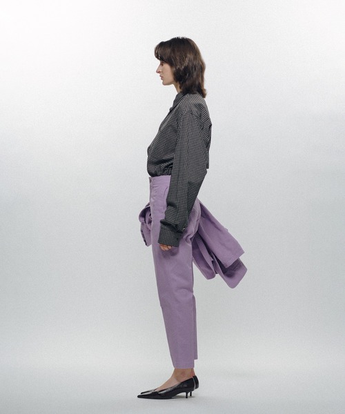 KEISUKEYOSHIDA（ケイスケヨシダ）の「Cotton Twill Slacks Pants（スラックス・レディース・グレー/ブラック/パープル・L/M）」の18枚目の写真