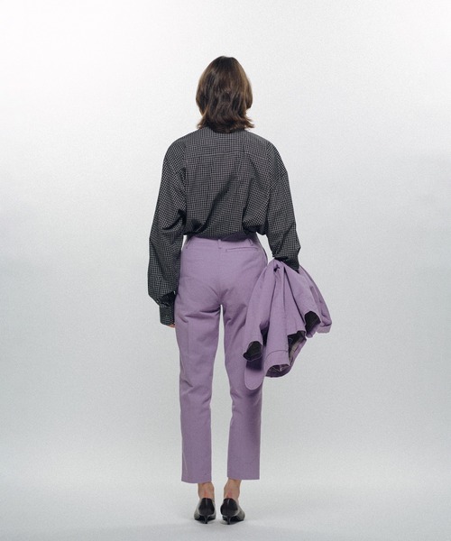 KEISUKEYOSHIDA（ケイスケヨシダ）の「Cotton Twill Slacks Pants（スラックス・レディース・グレー/ブラック/パープル・L/M）」の19枚目の写真