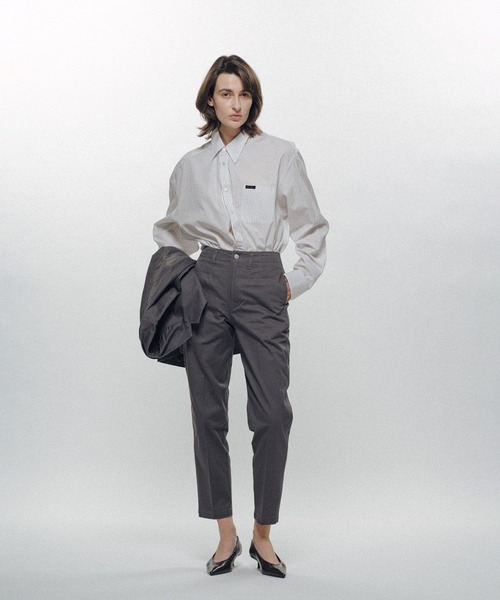 KEISUKEYOSHIDA（ケイスケヨシダ）の「Cotton Twill Slacks Pants（スラックス・レディース・グレー/ブラック/パープル・L/M）」の13枚目の写真