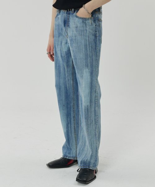 RAINY BRUSHED DENIM PANTS BLUE（デニムパンツ）｜MAISON MINED 