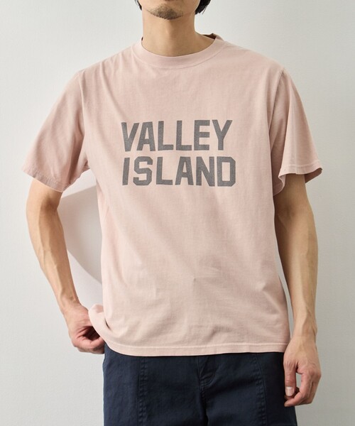 REMI RELIEF(レミレリーフ)の「【REMI RELIEF/レミレリーフ】HARD SP加工20/-天竺レギュラーT(VALLEY ISLAND)(Tシャツ/カットソー・メンズ・ブラック/オフホワイト/ピンク/ホワイト・L/M)」の1枚目の写真