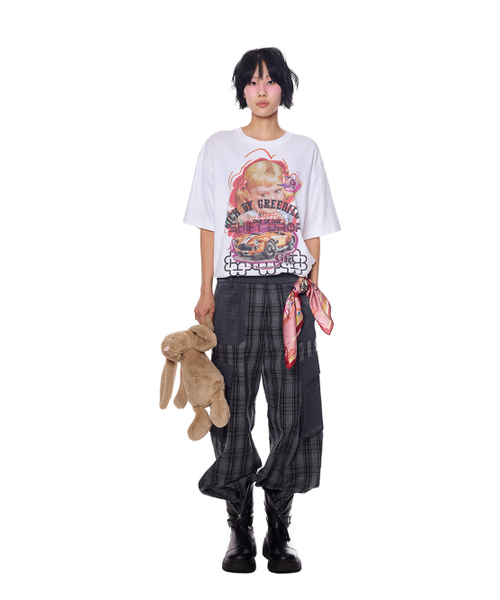 GREEDILOUS(グリディアス)の「YH Baby Racing Oversized T-shirt(Tシャツ/カットソー・レディース・その他・MEDIUM/LARGE/X-SMALL/SMALL)」の1枚目の写真