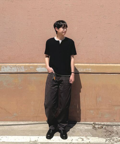 EXCONTAINER(エックスコンテナ)の「デイリーカーブドコットンパンツ (チャコール)(その他パンツ・メンズ・その他・MEDIUM/LARGE/X-LARGE/SMALL)」の6枚目の写真