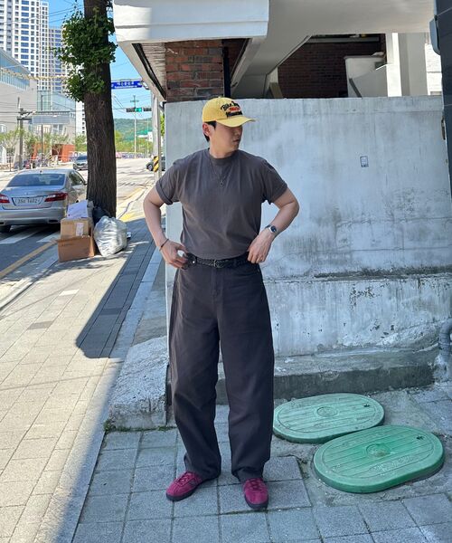 EXCONTAINER(エックスコンテナ)の「デイリーカーブドコットンパンツ (チャコール)(その他パンツ・メンズ・その他・MEDIUM/LARGE/X-LARGE/SMALL)」の5枚目の写真