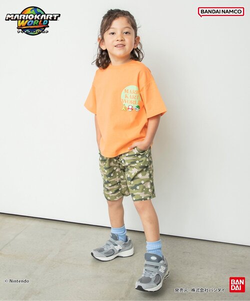 BANDAI(バンダイ)の「マリオカート ワールド グラフィックTシャツ(Tシャツ/カットソー・キッズ・レインボー/チャコール/ミント/オレンジ/パープル/オフホワイト・100/110/120/130/140/150)」の14枚目の写真