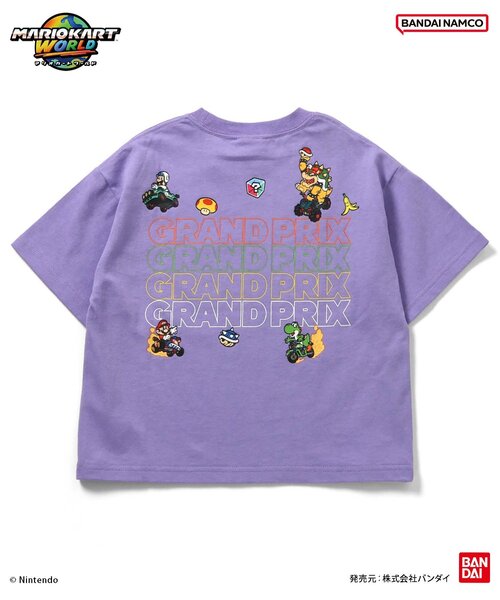 BANDAI(バンダイ)の「マリオカート ワールド グラフィックTシャツ(Tシャツ/カットソー・キッズ・レインボー/チャコール/ミント/オレンジ/パープル/オフホワイト・100/110/120/130/140/150)」の10枚目の写真