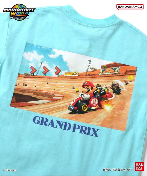 BANDAI(バンダイ)の「マリオカート ワールド グラフィックTシャツ(Tシャツ/カットソー・キッズ・レインボー/チャコール/ミント/オレンジ/パープル/オフホワイト・100/110/120/130/140/150)」の19枚目の写真