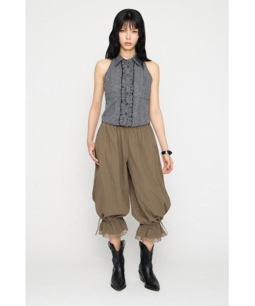 LAGUA GEM(ラグアジェム)の「FRONT FRILL NOSLEEVE シャツ(シャツ/ブラウス・レディース・ブラック/ネイビー/ブラウン・FREE)」の7枚目の写真
