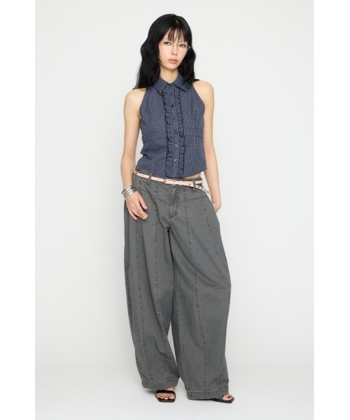 LAGUA GEM(ラグアジェム)の「FRONT FRILL NOSLEEVE シャツ(シャツ/ブラウス・レディース・ブラック/ネイビー/ブラウン・FREE)」の17枚目の写真