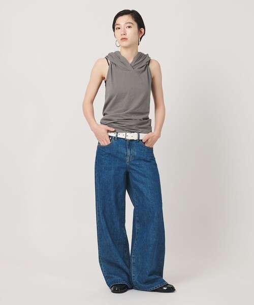 ER(イーアール)の「<ER>フードホルターネック トップス(Tシャツ/カットソー・レディース・ホワイト/ダークグレー/グレー系・FREE)」の12枚目の写真