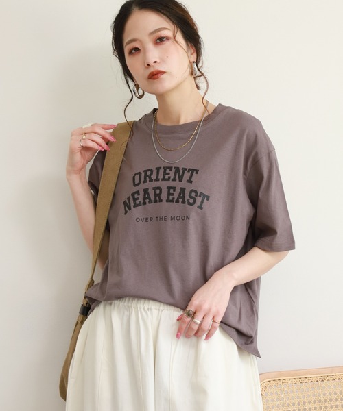 FUNALIVE（ファンアライブ）の「コットンワイドクルーネックプリントＴシャツＡ半袖（Tシャツ/カットソー・レディース・ネイビー/アイボリー/ブラック・M-L）」の19枚目の写真