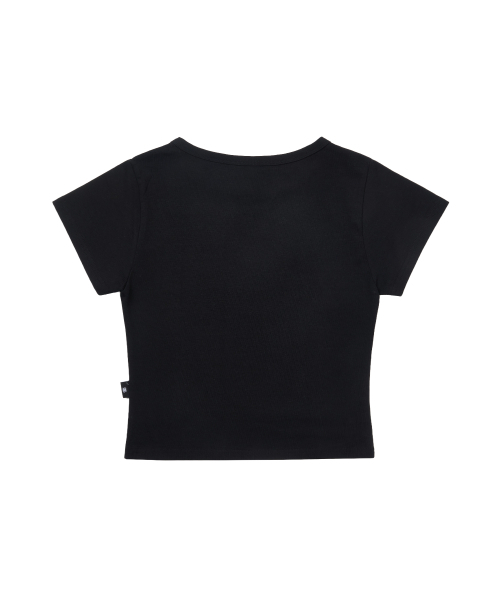 GILAARCHIVE(ギラアーカイブ)の「SCRATCHED BOLD LOGO CROP T-SHIRTS_BLACK(Tシャツ/カットソー・レディース・その他・FREE)」の5枚目の写真