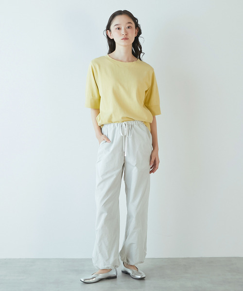 LOGEMENT DE CLAIRE(ロジュモンドクレール)の「【LOURMARIN】メモリータフタドロストパンツ(その他パンツ・レディース・オフホワイト/ブラウン/ネイビー・FREE)」の8枚目の写真