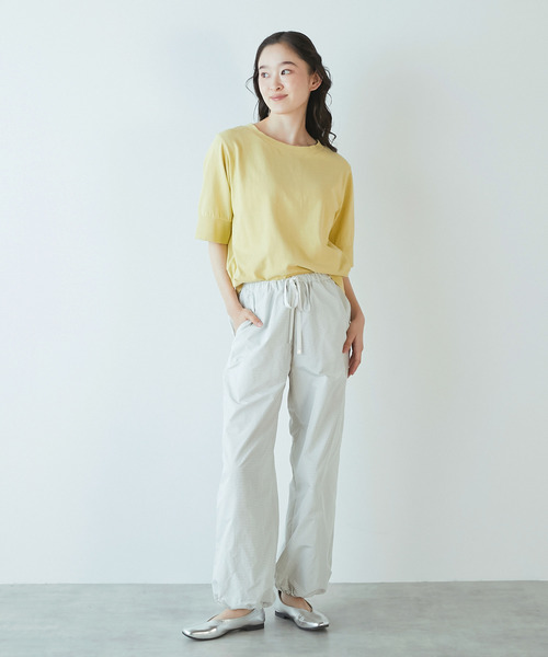 LOGEMENT DE CLAIRE(ロジュモンドクレール)の「【LOURMARIN】メモリータフタドロストパンツ(その他パンツ・レディース・オフホワイト/ブラウン/ネイビー・FREE)」の9枚目の写真