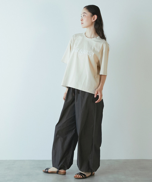 LOGEMENT DE CLAIRE(ロジュモンドクレール)の「【LOURMARIN】メモリータフタドロストパンツ(その他パンツ・レディース・オフホワイト/ブラウン/ネイビー・FREE)」の15枚目の写真
