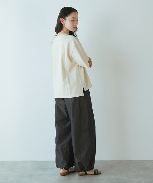 LOGEMENT DE CLAIRE(ロジュモンドクレール)の「【LOURMARIN】メモリータフタドロストパンツ(その他パンツ・レディース・オフホワイト/ブラウン/ネイビー・FREE)」の18枚目の写真