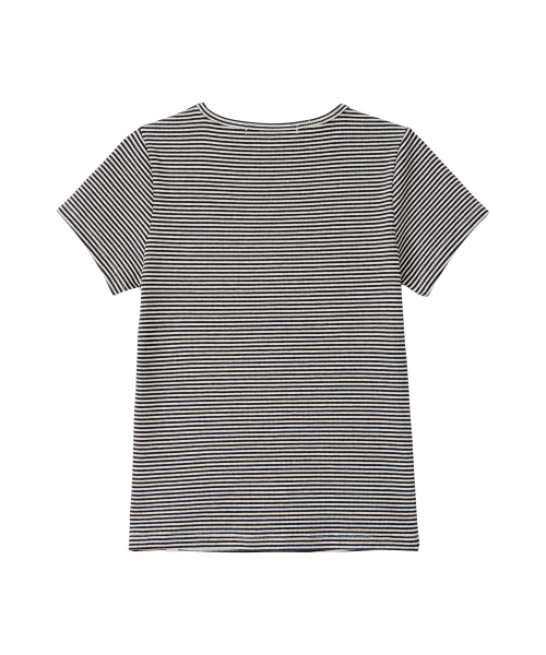 BITTER CELLS（ビターセルズ）の「エッセンシャルゴルジハーフT-ストライプチャコール（Tシャツ/カットソー・レディース・その他・FREE）」の3枚目の写真