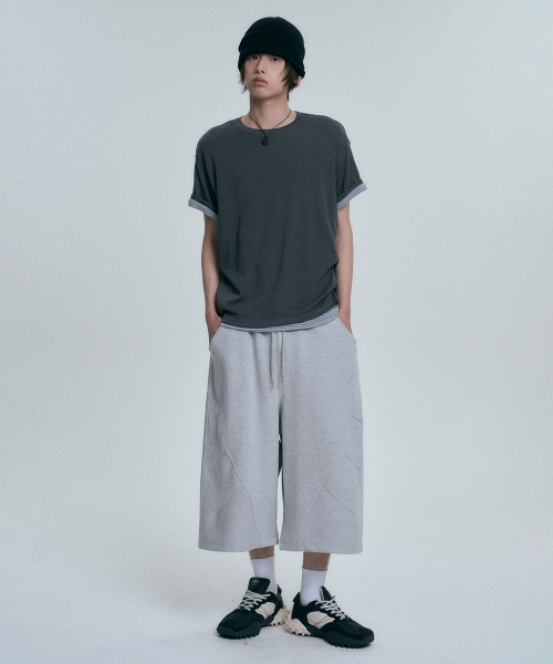 MOO(エムオーオー)の「ダートスウェットバミューダパンツ - グレー(その他パンツ・メンズ・グレー・MEDIUM/LARGE)」の8枚目の写真