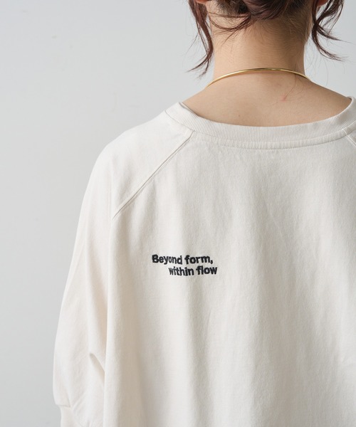 PUAL CE CIN(ピュアルセシン)の「USAコットン カレッジロゴTシャツ(Tシャツ/カットソー・レディース・ブラック/ブラウン系/アイボリー・FREE)」の7枚目の写真