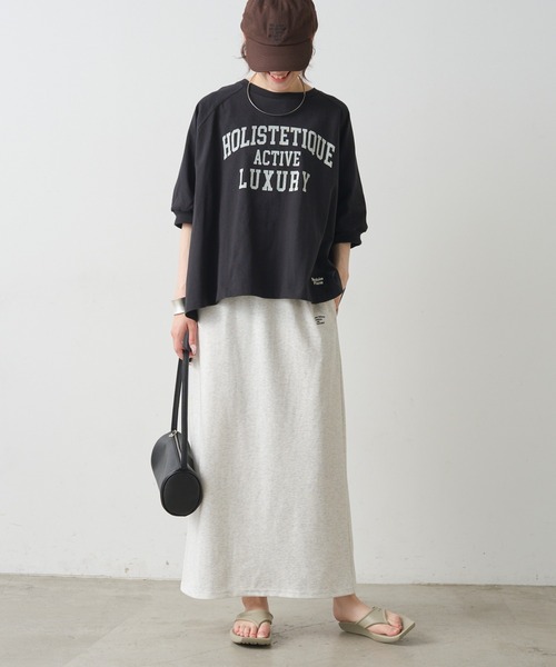 PUAL CE CIN(ピュアルセシン)の「USAコットン カレッジロゴTシャツ(Tシャツ/カットソー・レディース・ブラック/ブラウン系/アイボリー・FREE)」の20枚目の写真