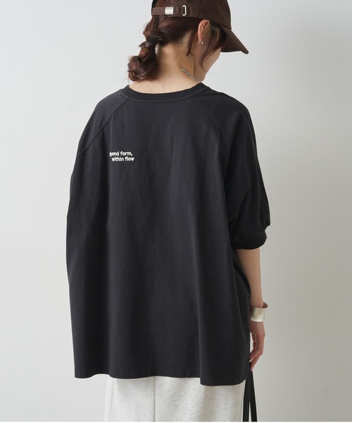 PUAL CE CIN(ピュアルセシン)の「USAコットン カレッジロゴTシャツ(Tシャツ/カットソー・レディース・ブラック/ブラウン系/アイボリー・FREE)」の19枚目の写真