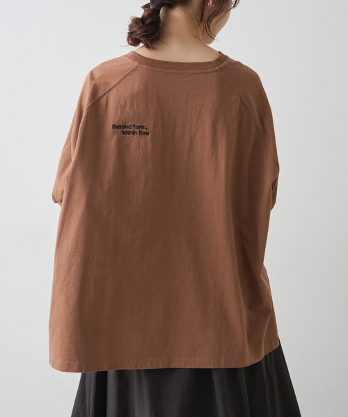 PUAL CE CIN(ピュアルセシン)の「USAコットン カレッジロゴTシャツ(Tシャツ/カットソー・レディース・ブラック/ブラウン系/アイボリー・FREE)」の14枚目の写真