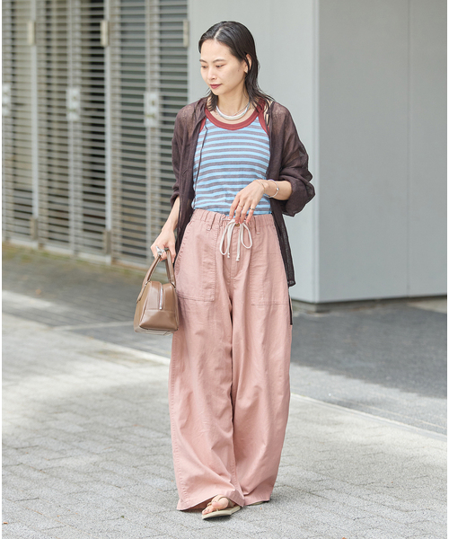 JOURNAL STANDARD(ジャーナルスタンダード)の「コットンリネン EASY Utility パンツ(その他パンツ・レディース・カーキ/ピンク系その他/ホワイト・36/38)」の19枚目の写真