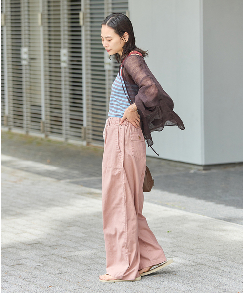 JOURNAL STANDARD(ジャーナルスタンダード)の「コットンリネン EASY Utility パンツ(その他パンツ・レディース・カーキ/ピンク系その他/ホワイト・36/38)」の20枚目の写真