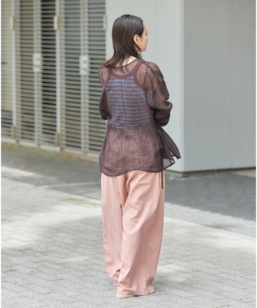 JOURNAL STANDARD(ジャーナルスタンダード)の「コットンリネン EASY Utility パンツ(その他パンツ・レディース・カーキ/ピンク系その他/ホワイト・36/38)」の21枚目の写真