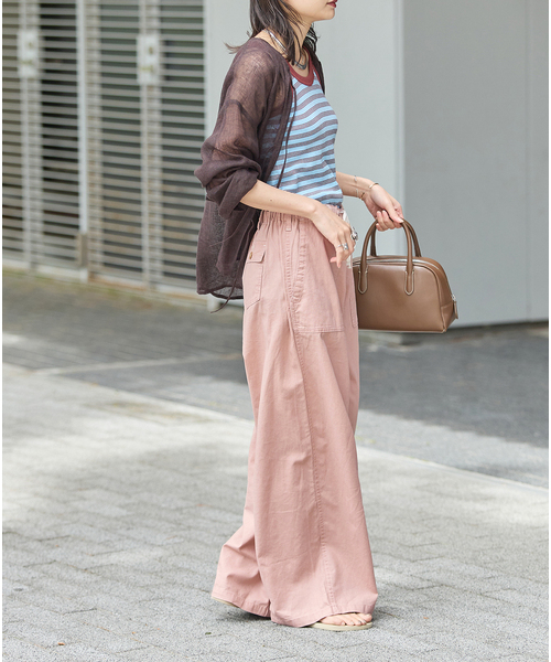 JOURNAL STANDARD(ジャーナルスタンダード)の「コットンリネン EASY Utility パンツ(その他パンツ・レディース・カーキ/ピンク系その他/ホワイト・36/38)」の22枚目の写真