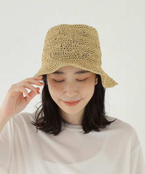 Odds(オッズ)の「Odds / オッズ PAPER GARA HAT(ハット・レディース・アイボリー/ブラック・FREE)」の13枚目の写真