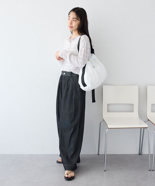CRAFT STANDARD BOUTIQUE(クラフトスタンダードブティック)の「【撥水加工】フリーフローショルダーバッグ(ショルダーバッグ・レディース・ホワイト/ブルーグレー/ブラック・FREE)」の7枚目の写真