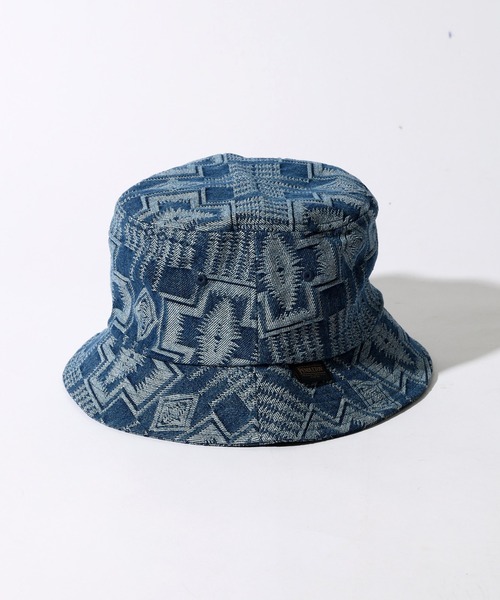 PENDLETON(ペンドルトン)の「PENDLETON ペンドルトン HARDING JAQUARD DENIM HAT ハーディング ジャガード デニム ハット(ハット・メンズ・ブラック/インディゴブルー・FREE)」の4枚目の写真