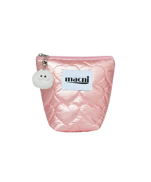 MACNI（マクニ）の「HEART QUILTING STANDY POUCH PINK（ポーチ）」