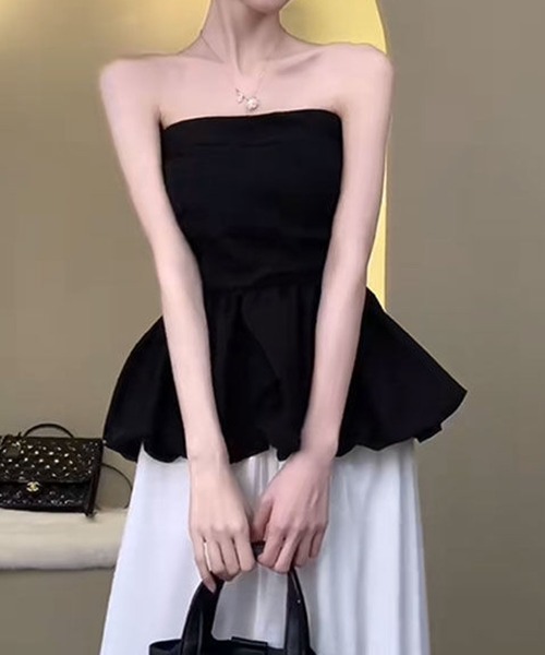 GLAMOROUS JANE(グラマラスジェーン)の「バルーンベアチュニック丈トップス(Tシャツ/カットソー・レディース・ホワイト/ブラック・FREE)」の4枚目の写真