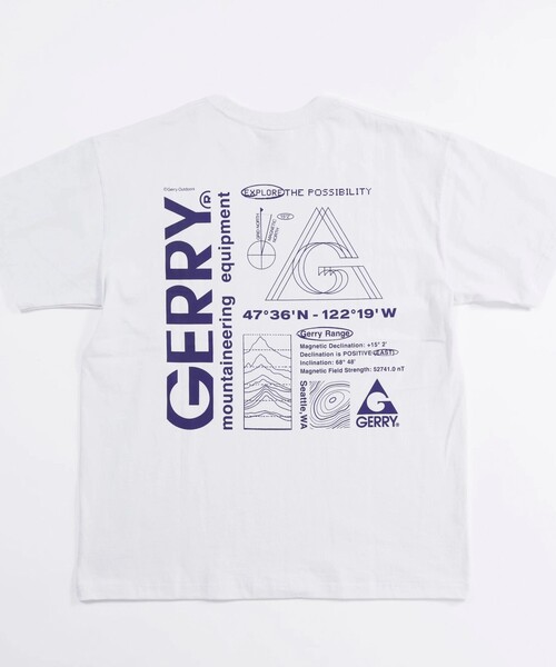 GERRY(ジェリー)の「【GERRY/ジェリー】7.5oz Heavy Jersey S/S Graphic Tee(Tシャツ/カットソー・メンズ・ブルー/ホワイト/イエロー・L/M)」の1枚目の写真