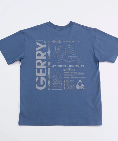 GERRY(ジェリー)の「【GERRY/ジェリー】7.5oz Heavy Jersey S/S Graphic Tee(Tシャツ/カットソー・メンズ・ブルー/ホワイト/イエロー・L/M)」の2枚目の写真