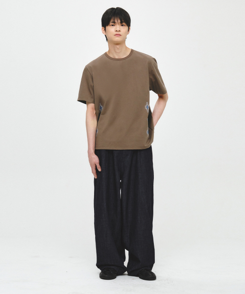INTEMPOMOOD(インテンポムード)の「ドライリネンブレンドワイドパンツ_インディゴ(その他パンツ・メンズ・インディゴブルー・MEDIUM/LARGE/X-LARGE)」の7枚目の写真