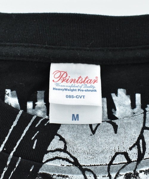 VINTAGE（ヴィンテージ）の「【USED】デッドストック FUUDOBRAIN “PUSHEAD” AOP アート Tシャツ（Tシャツ/カットソー・メンズ・ブラック・MEDIUM）」の5枚目の写真