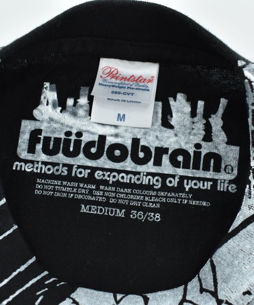 VINTAGE（ヴィンテージ）の「【USED】デッドストック FUUDOBRAIN “PUSHEAD” AOP アート Tシャツ（Tシャツ/カットソー・メンズ・ブラック・MEDIUM）」の6枚目の写真